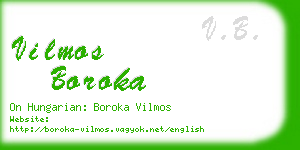 vilmos boroka business card